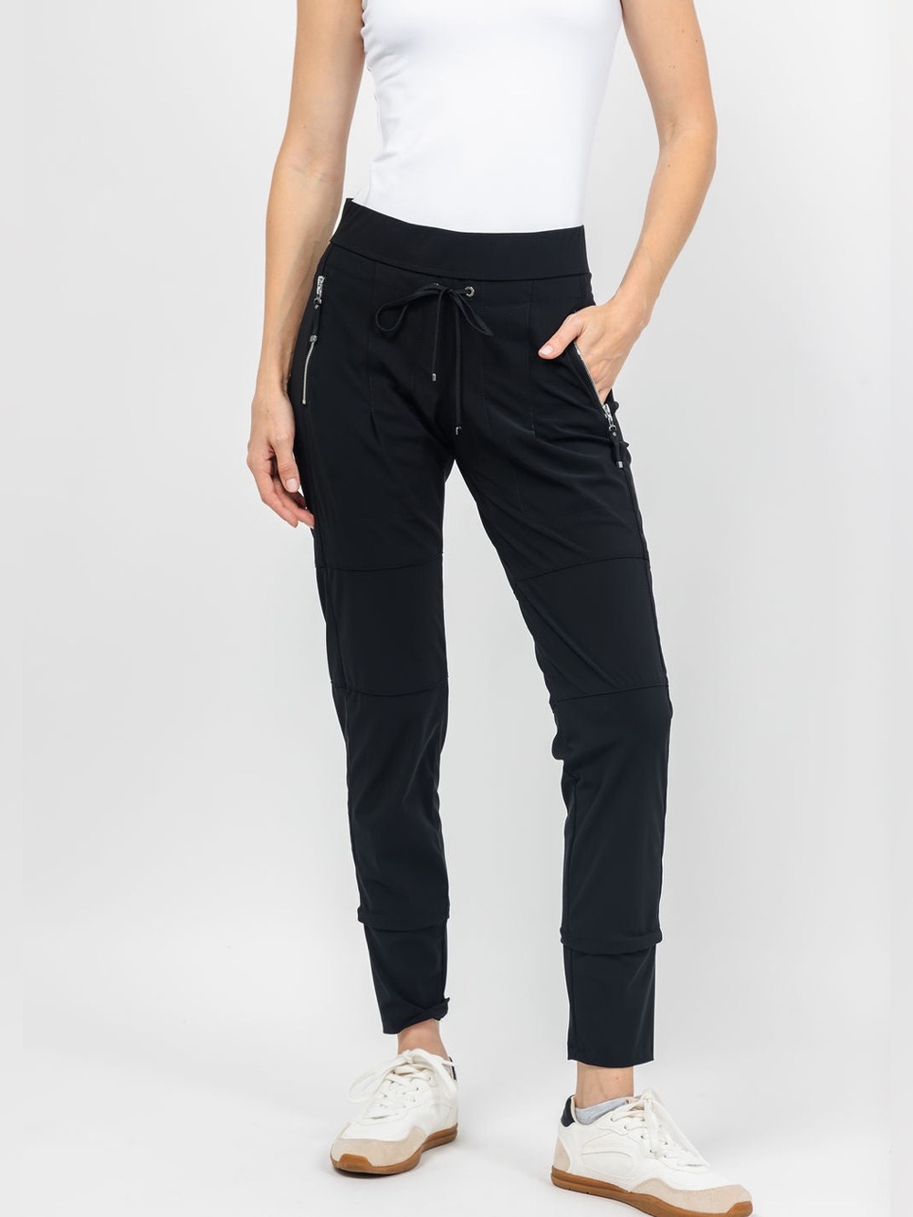 Raffaello Rossi Candy 7/8 Black Jogger Pants Size 36 Small